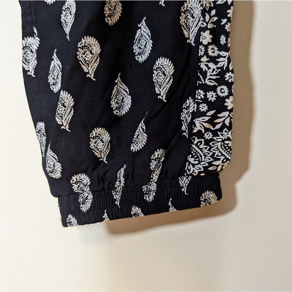 Fat Face Black Floral Jogger Pants Size 6 - Picture 7 of 11